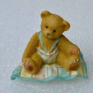 Enesco 1997 Cherished Teddies "A Gift To Behold" Baby Boy Bear Figurine #127922
